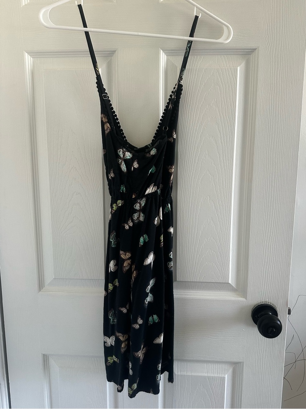 Target Wild Fable sleeveless black mini dress with a butterfly print Small - Picture 4 of 7
